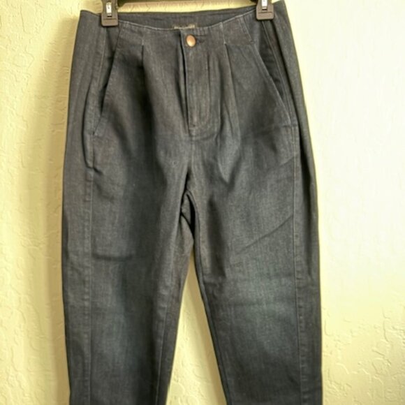 NWT Eileen Fisher darkwash denim trousers  - SZ 2 - Picture 2 of 9